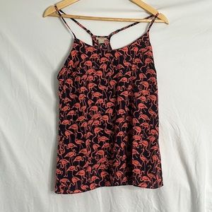 J. Crew Top with flamingos